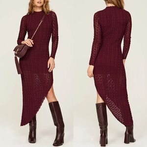 something navy easy knit midi dress self-portrait - Navy Textured Knit Midi Dress main image 0